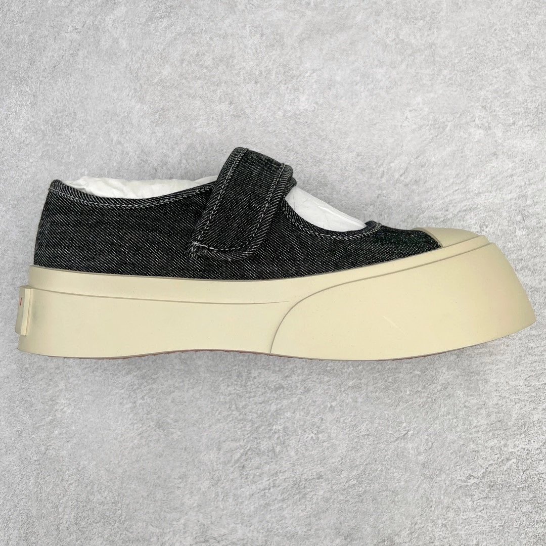 Unbranded Sneakers Platform Hook-and-Loop Mary Jane — Hook-and-Loop Denim Black