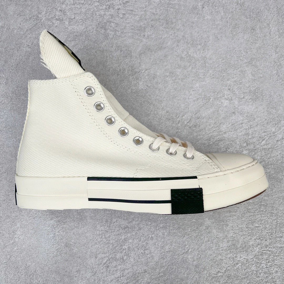 Unbranded Sneakers Platform lace-up with contrast toe caps — High-top white