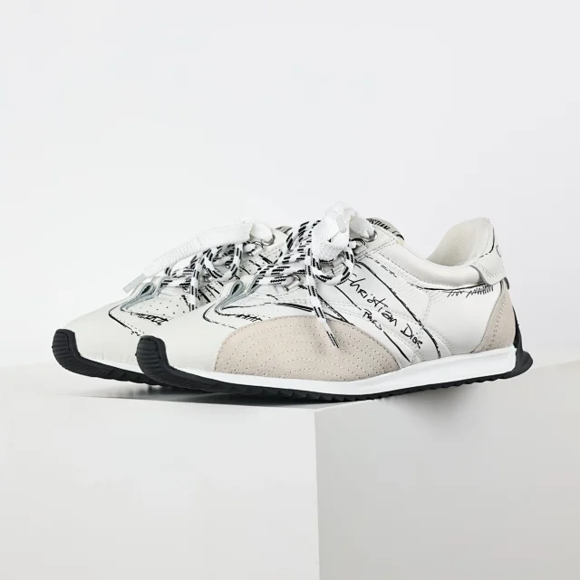 Dior Sneakers D-Sketch low-top lace-up with sketch-print panels product detail image 10