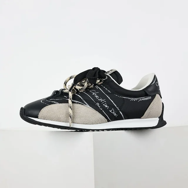 Dior Sneakers D-Sketch low-top lace-up with sketch-print panels product detail image 27