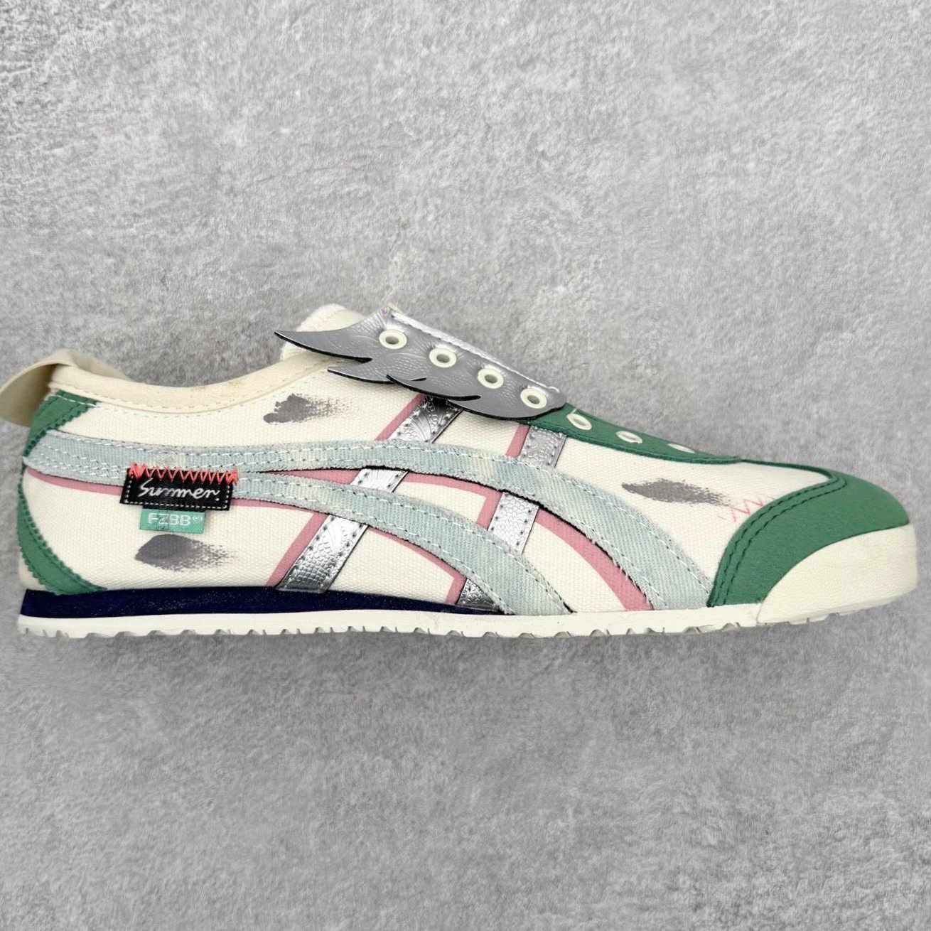 PandaPranko Sneakers Low-Top Striped — Rice green