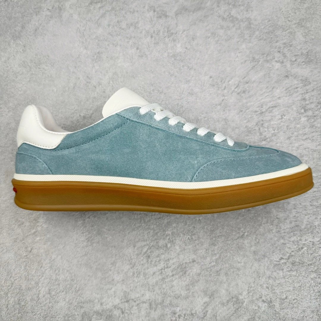 Unbranded Sneakers Low-Top Suede Gum-Sole — Blue