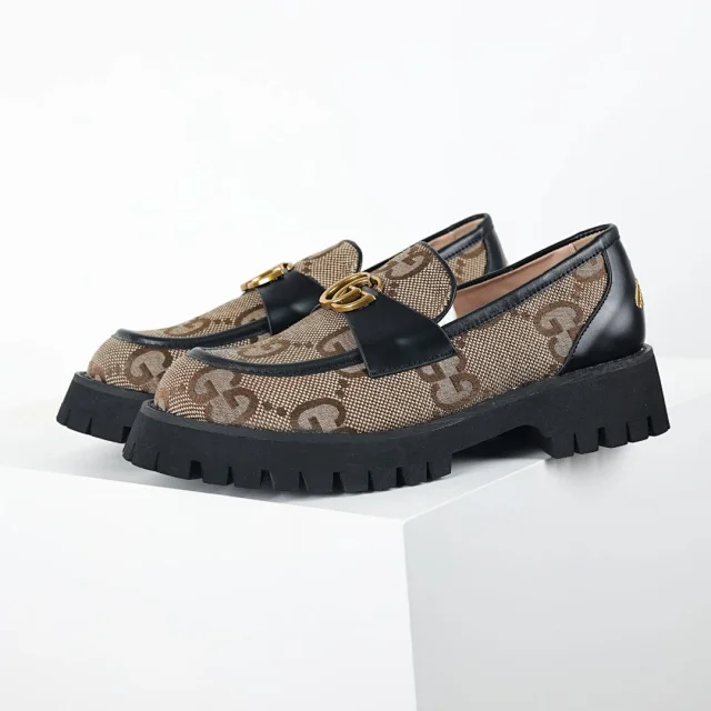 Unbranded Casual Shoes Chunky Platform Horsebit Loafers product detail image 1
