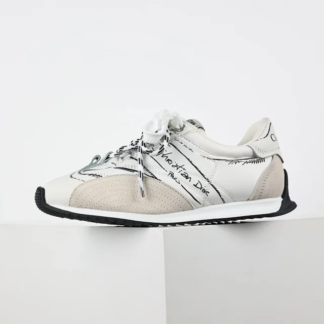 Dior Sneakers D-Sketch low-top lace-up with sketch-print panels product detail image 18