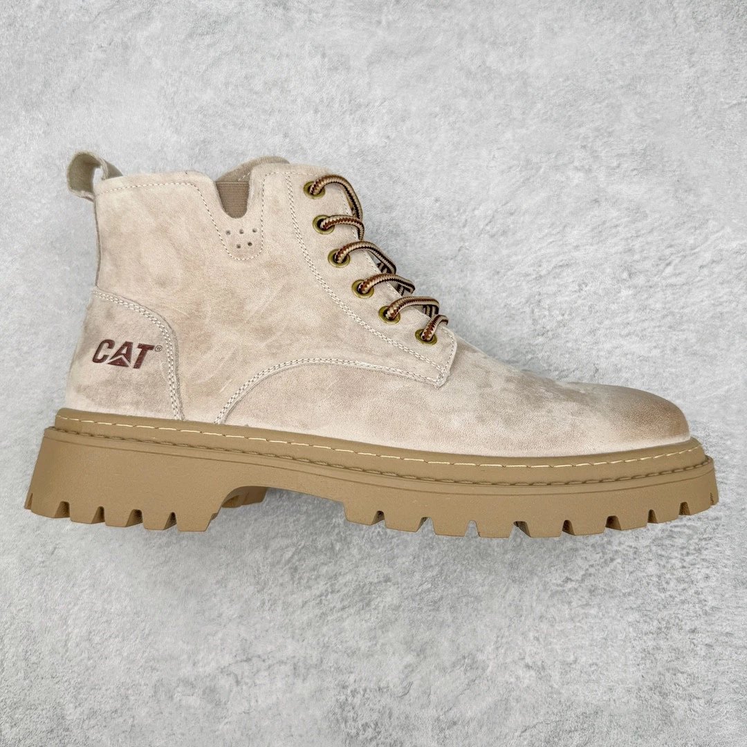 CAT Boots Lace-Up Work — Light gray