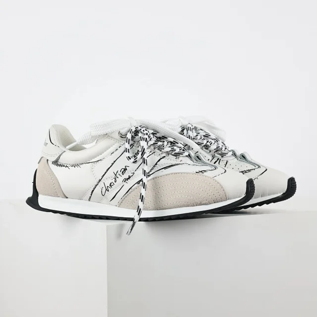 Dior Sneakers D-Sketch low-top lace-up with sketch-print panels product detail image 12
