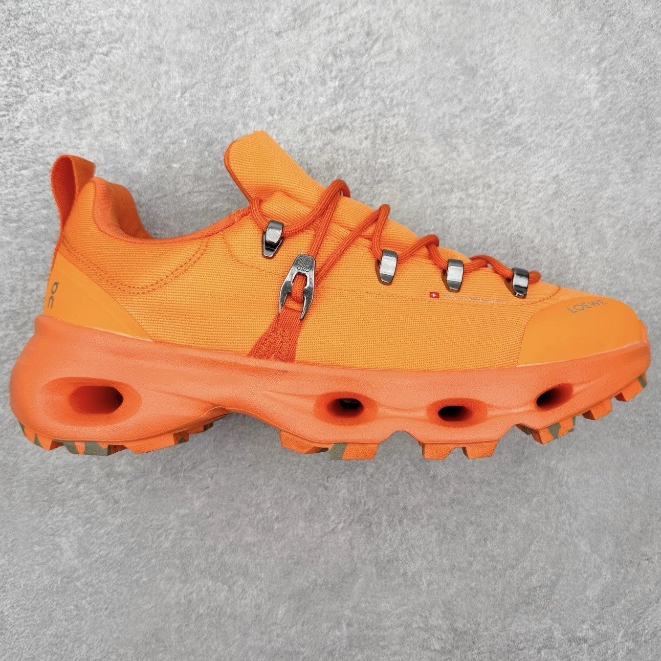 LOEWE Lace-up sneakers with cushioned hollow sole — Orange