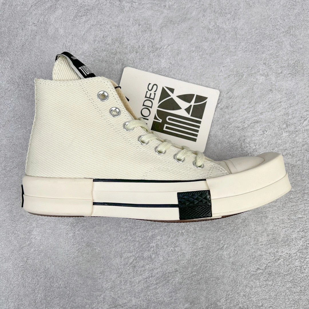 Unbranded Sneakers Platform lace-up with contrast toe caps — white square high-top
