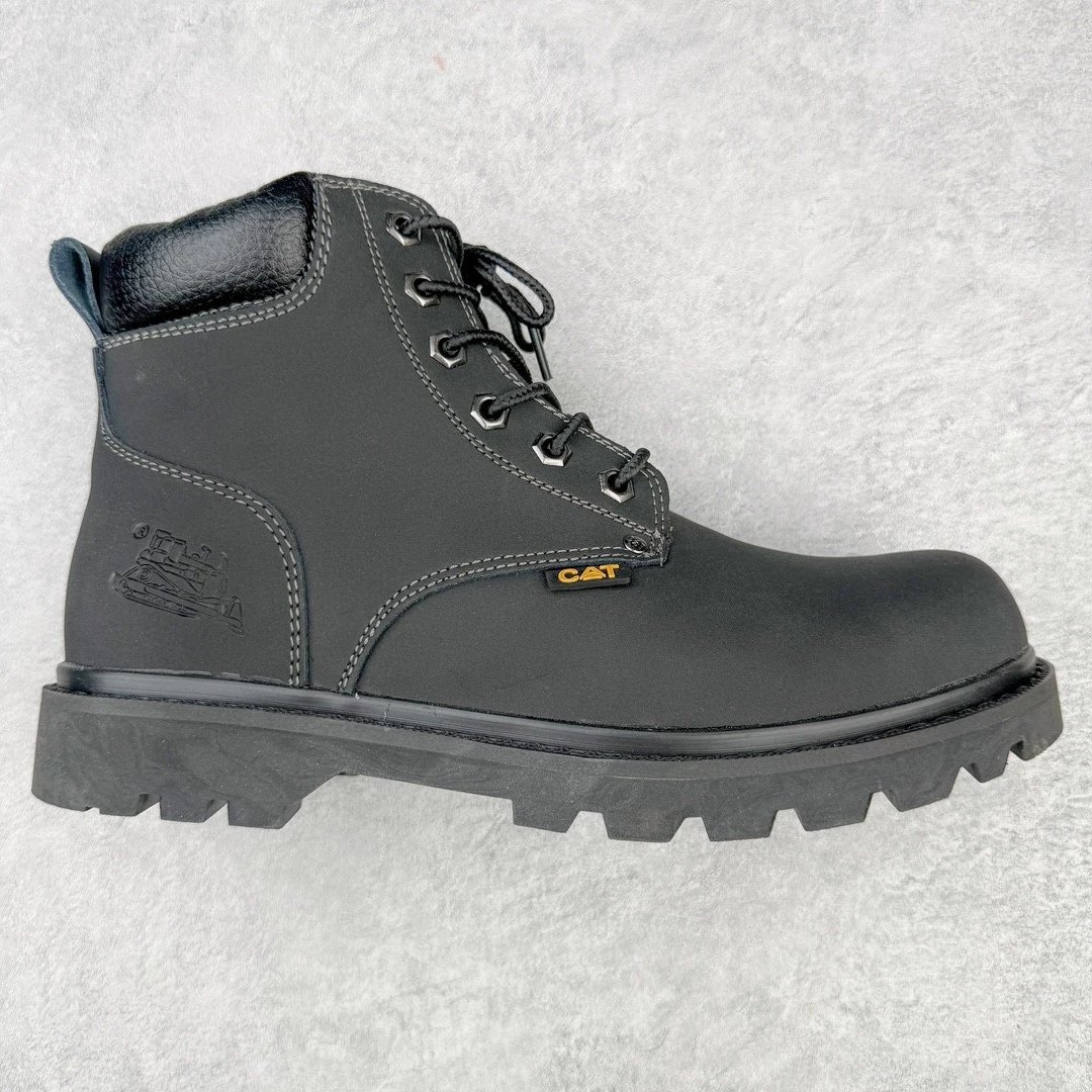 CAT Boots Lace-Up Work — Pure black