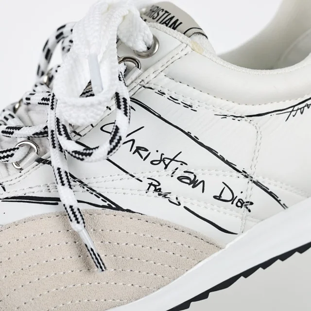 Dior Sneakers D-Sketch low-top lace-up with sketch-print panels product detail image 15