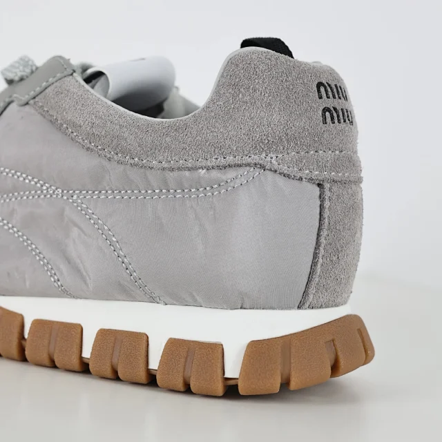Miu Sneakers Nylon and suede lug-sole product detail image 40