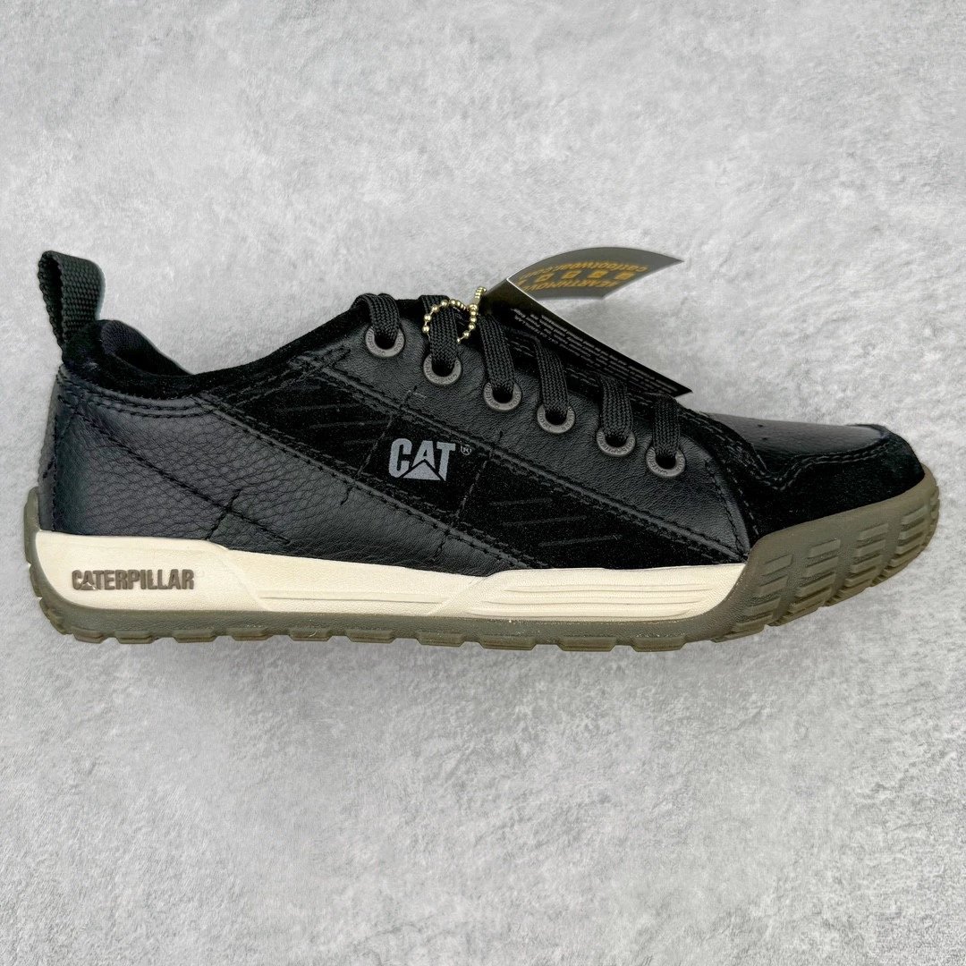 CAT Boots Lace-Up Work — Black Leather Athletic