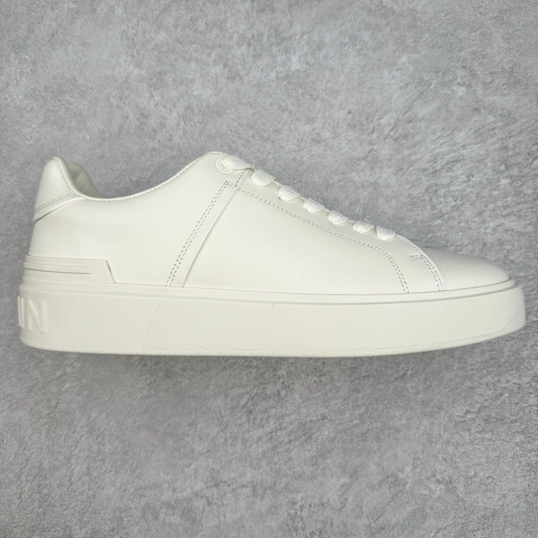 Balmain Sneakers B-Court — pure white leather