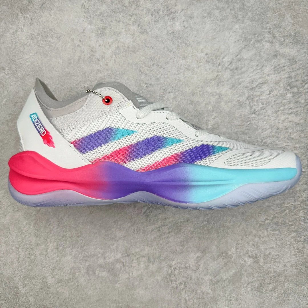 Adidas Sneakers Adizero Basketball — red blue purple