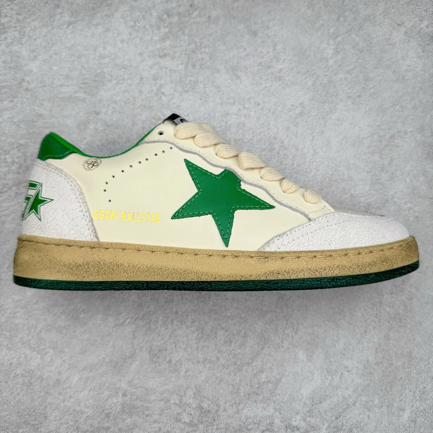Golden Goose Sneakers Ball Star low-top star-appliqué — green heart green tail