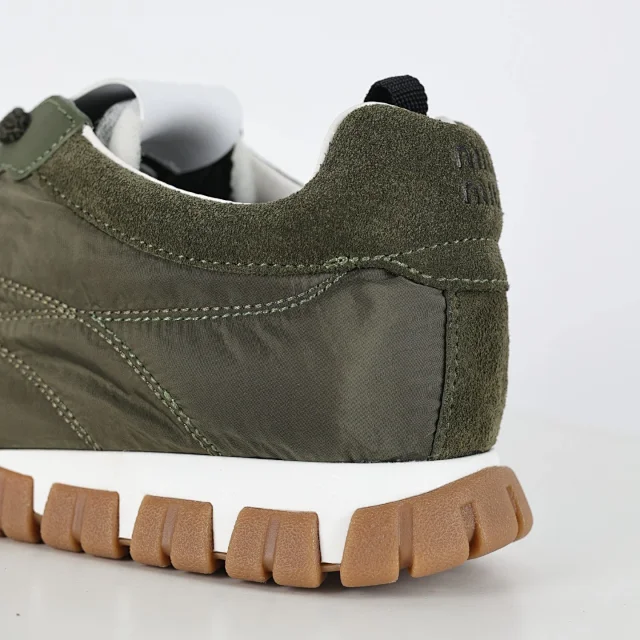 Miu Sneakers Nylon and suede lug-sole product detail image 31