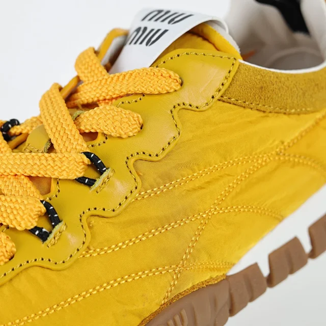 Miu Sneakers Nylon and suede lug-sole product detail image 15