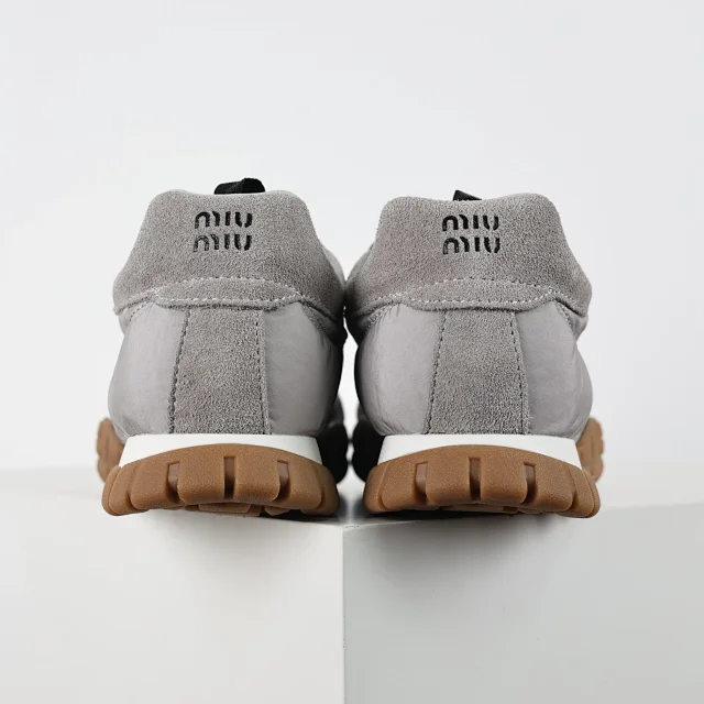 Miu Sneakers Nylon and suede lug-sole product detail image 44