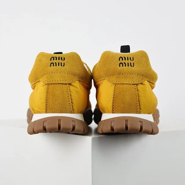Miu Sneakers Nylon and suede lug-sole product detail image 17