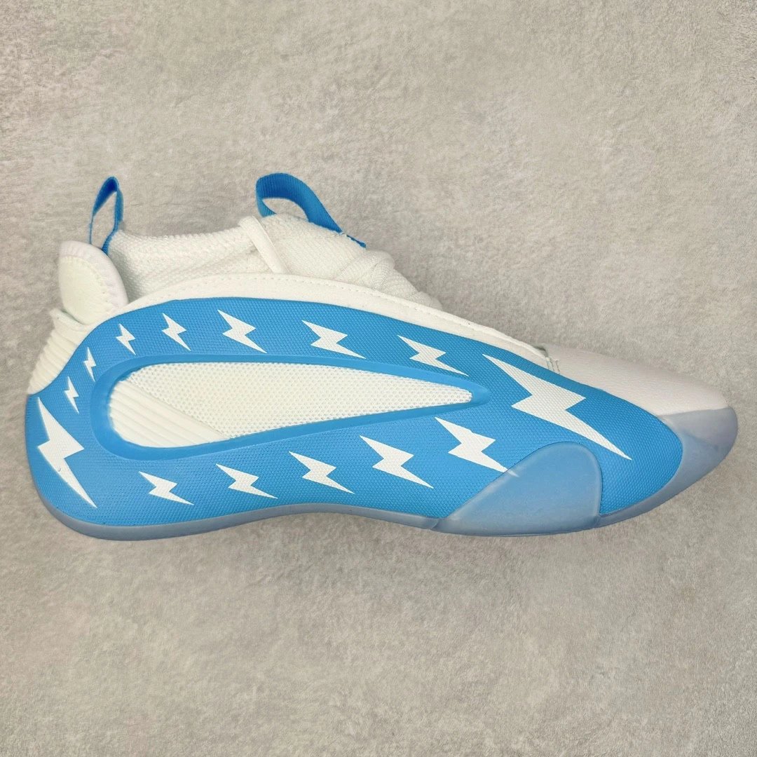 Unbranded Sneakers Harden Vol. 8 Basketball Shoes — White Blue Orange Lightning Mandarin Duck