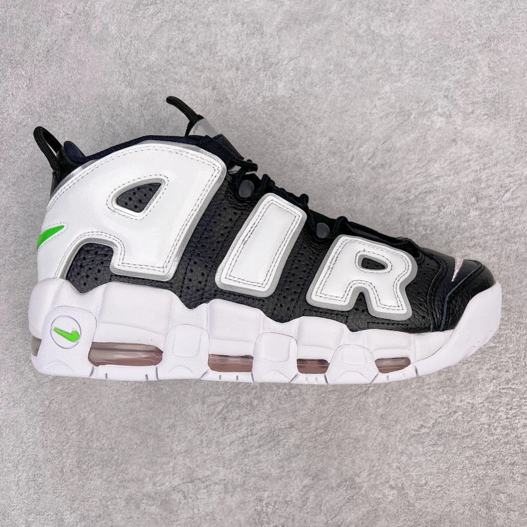 Nike Sneakers Air More Uptempo — Black, white, and green