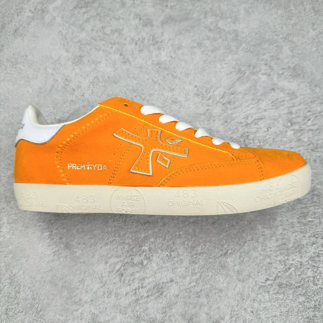 Premiata Sneakers Low-Top Lace-Up — Orange
