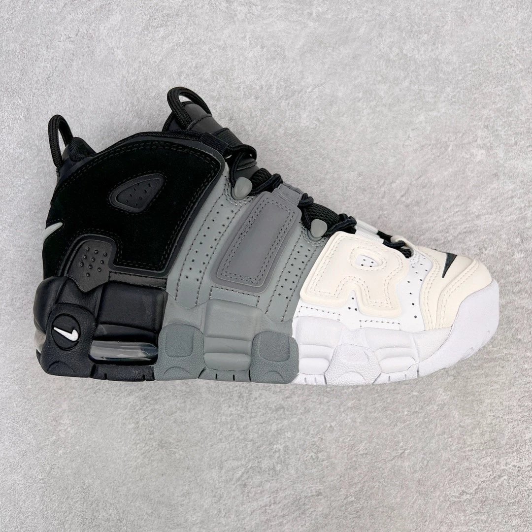Nike Sneakers Air More Uptempo — White, gray, and black