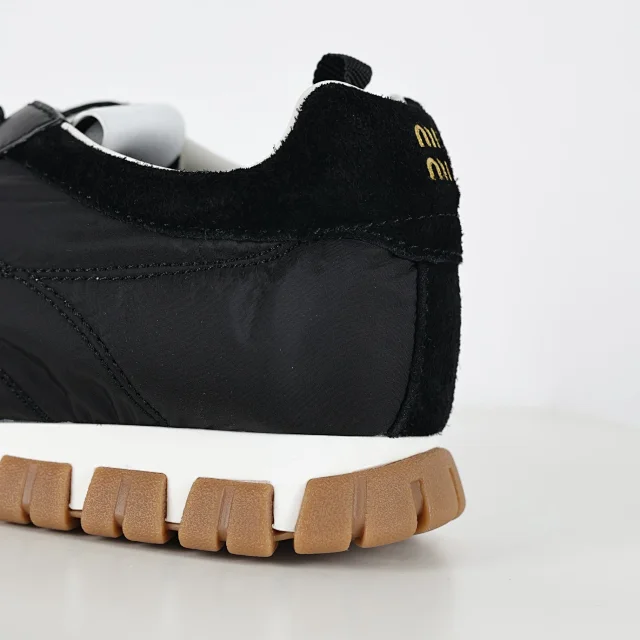 Miu Sneakers Nylon and suede lug-sole product detail image 22