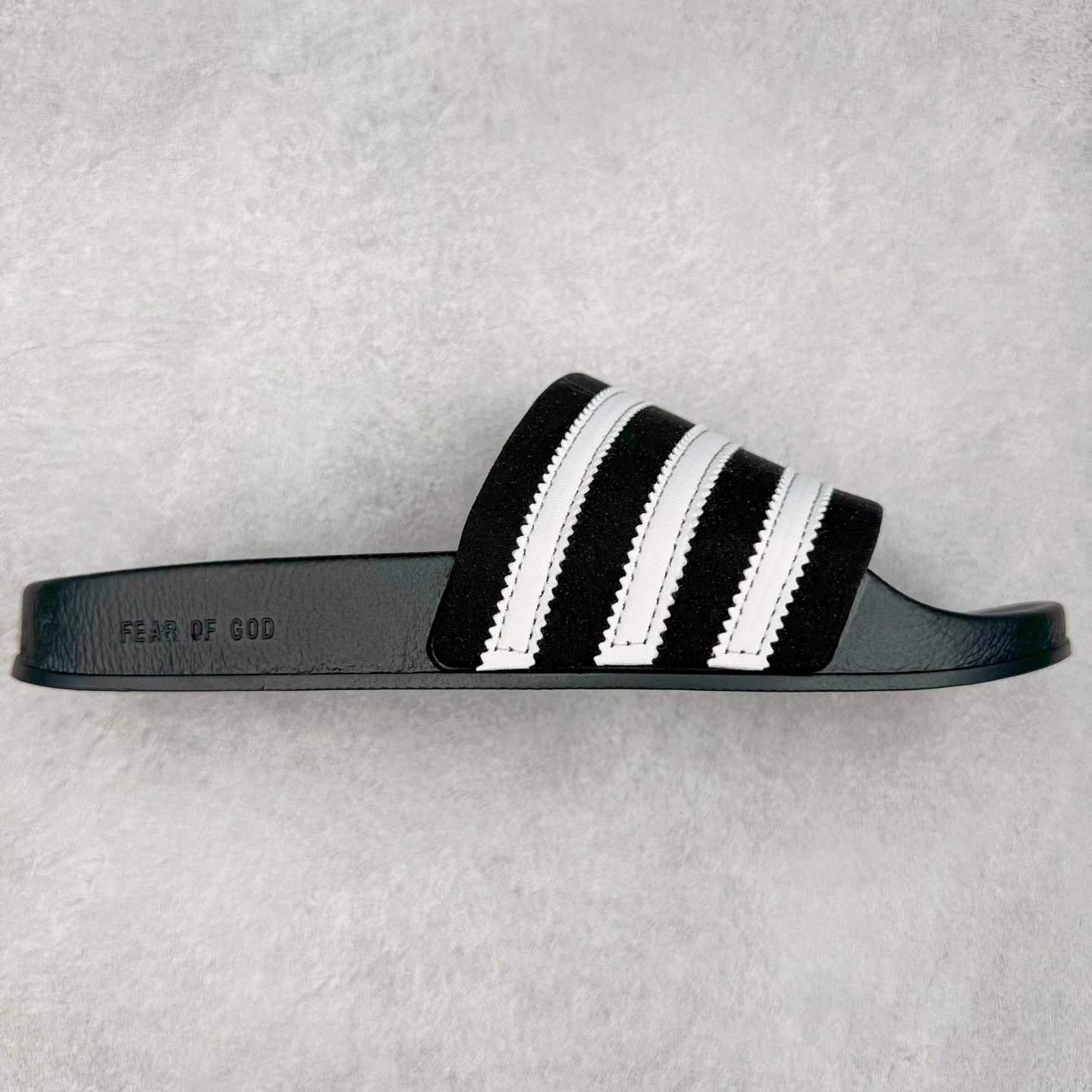 Fear of God Slippers Three-Stripe Slide — Black