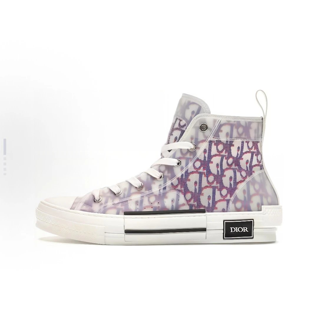 Dior Sneakers B23 Low-Top Logo Print — blue red high-top 3 SH118YTG_H 563