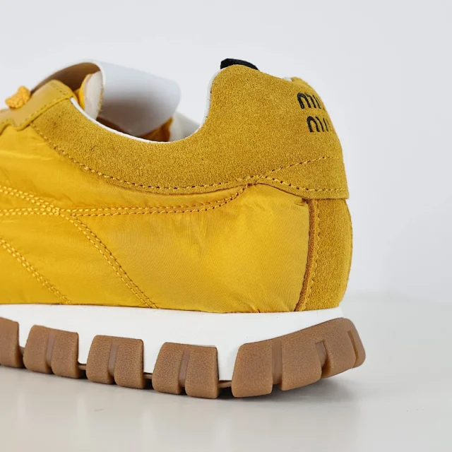 Miu Sneakers Nylon and suede lug-sole product detail image 13