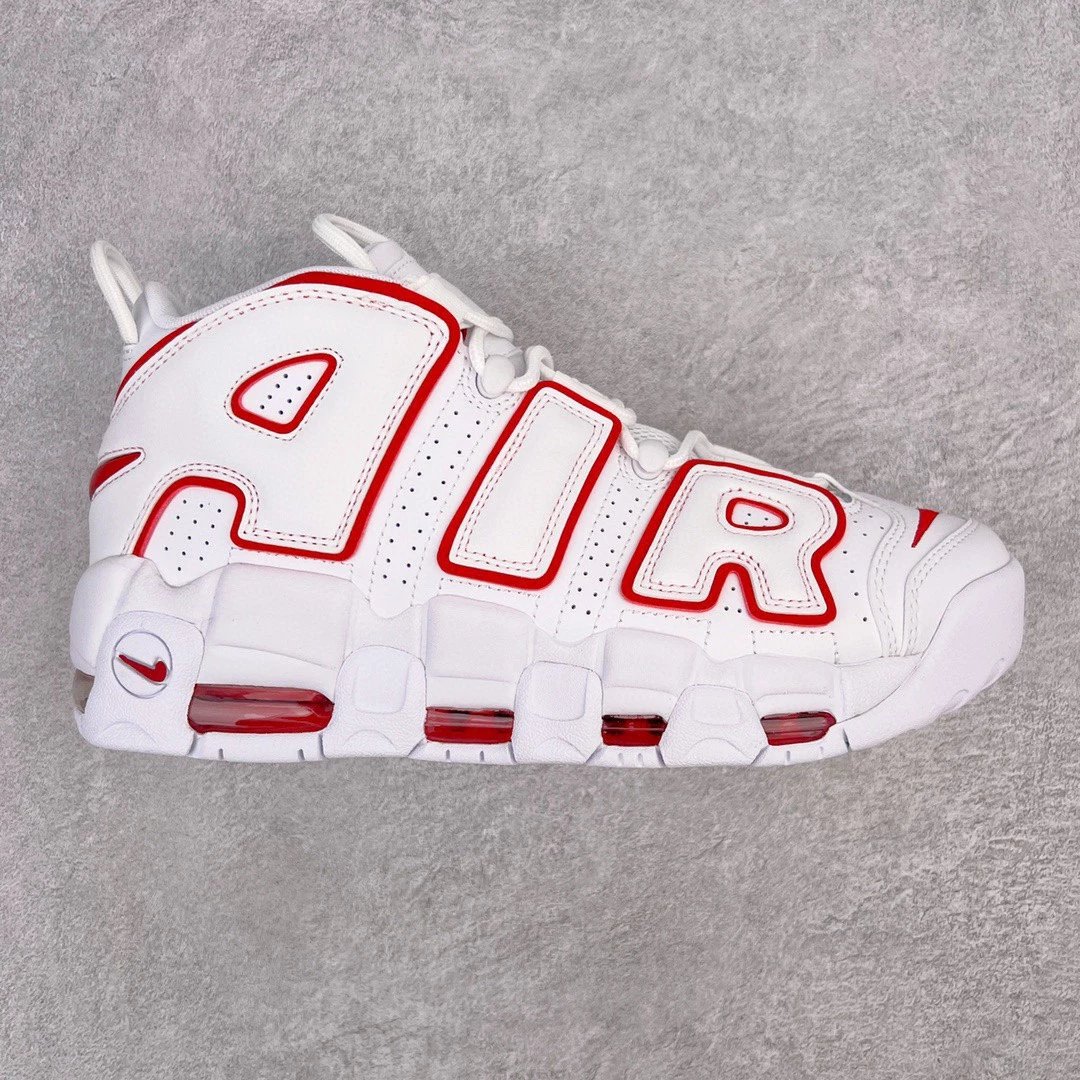 Nike Sneakers Air More Uptempo — White and red