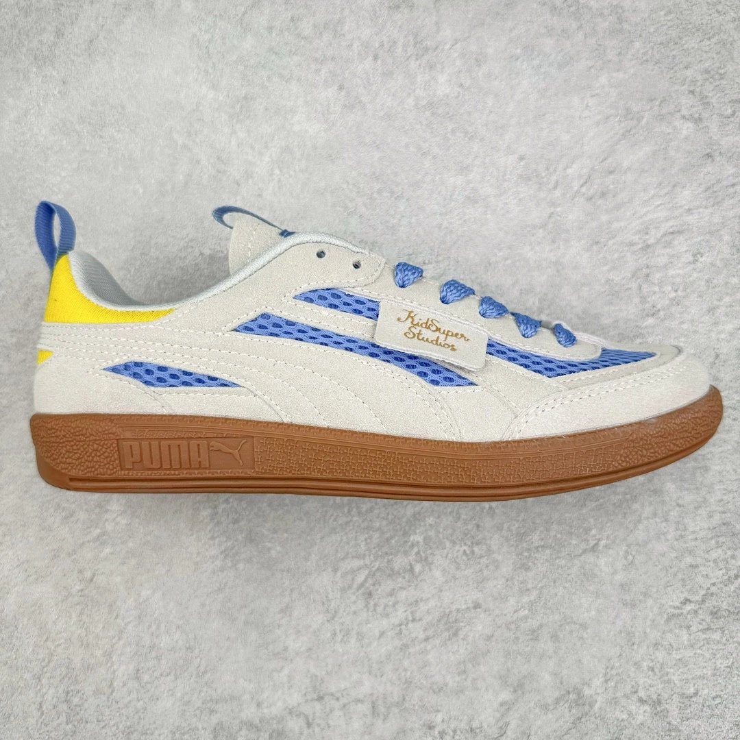 PUMA Sneakers Palermo x KidSuper Studios — Gray-blue yellow tail