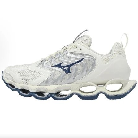Mizuno Sneakers Wave Prophecy LS mechanical-cushioning — White and blue J1GC 258384