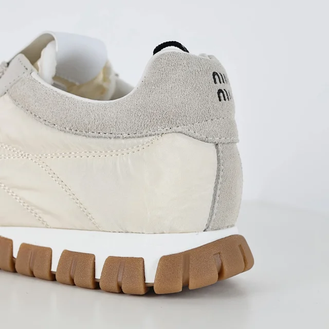 Miu Sneakers Nylon and suede lug-sole product detail image 4