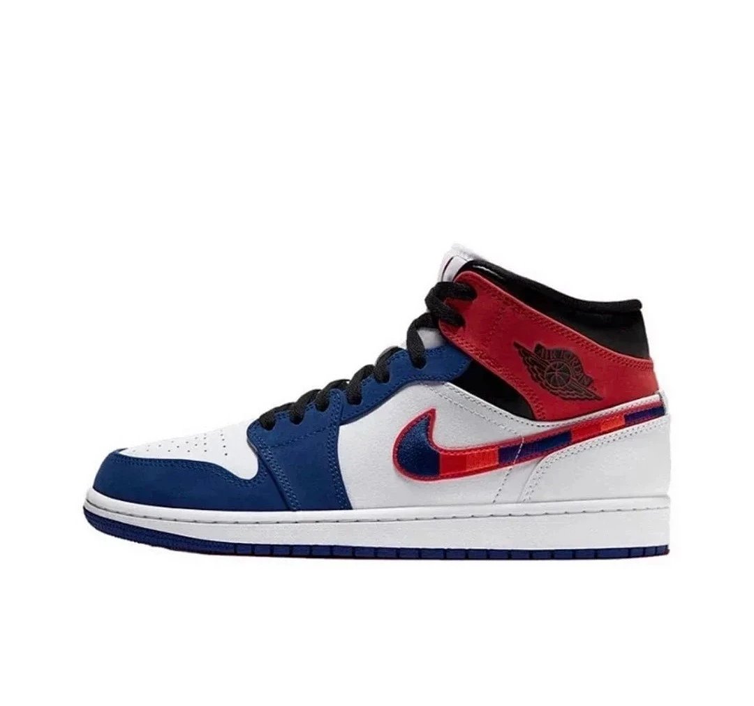 Nike Sneakers Air Jordan 1 Mid — white blue red hook