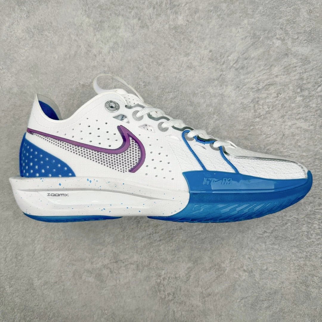 Nike Sneakers Air Zoom GT Cut 3 Basketball Shoes — White, blue, and purple