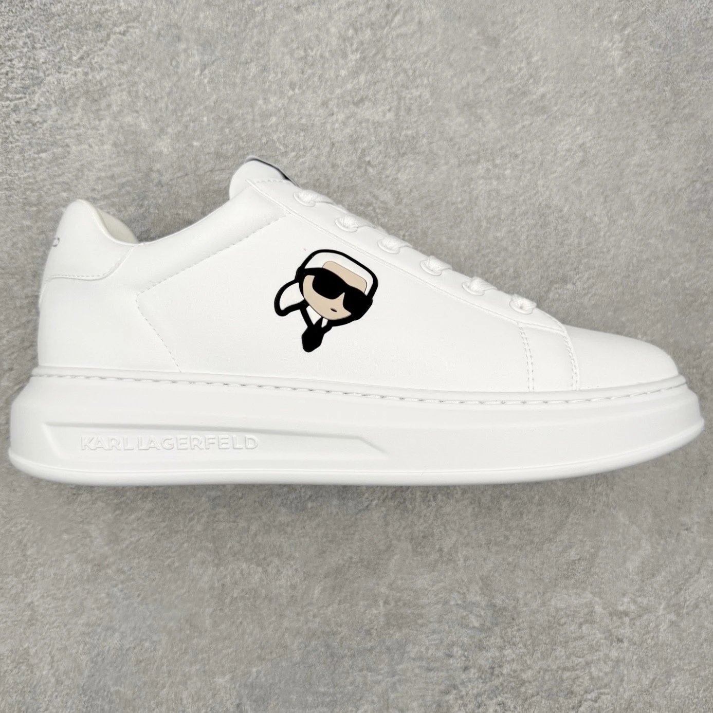 Karl Lagerfeld Sneakers K/Ikonik platform lace-up low-top — white