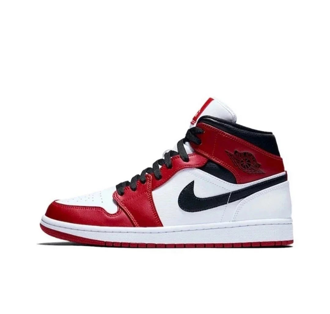 Nike Sneakers Air Jordan 1 Mid — White Red Little Chicago