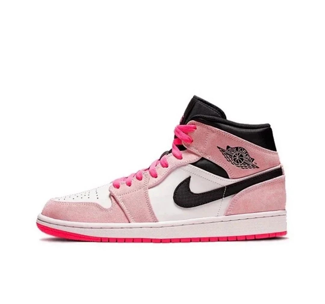 Nike Sneakers Air Jordan 1 Mid — Pink suede