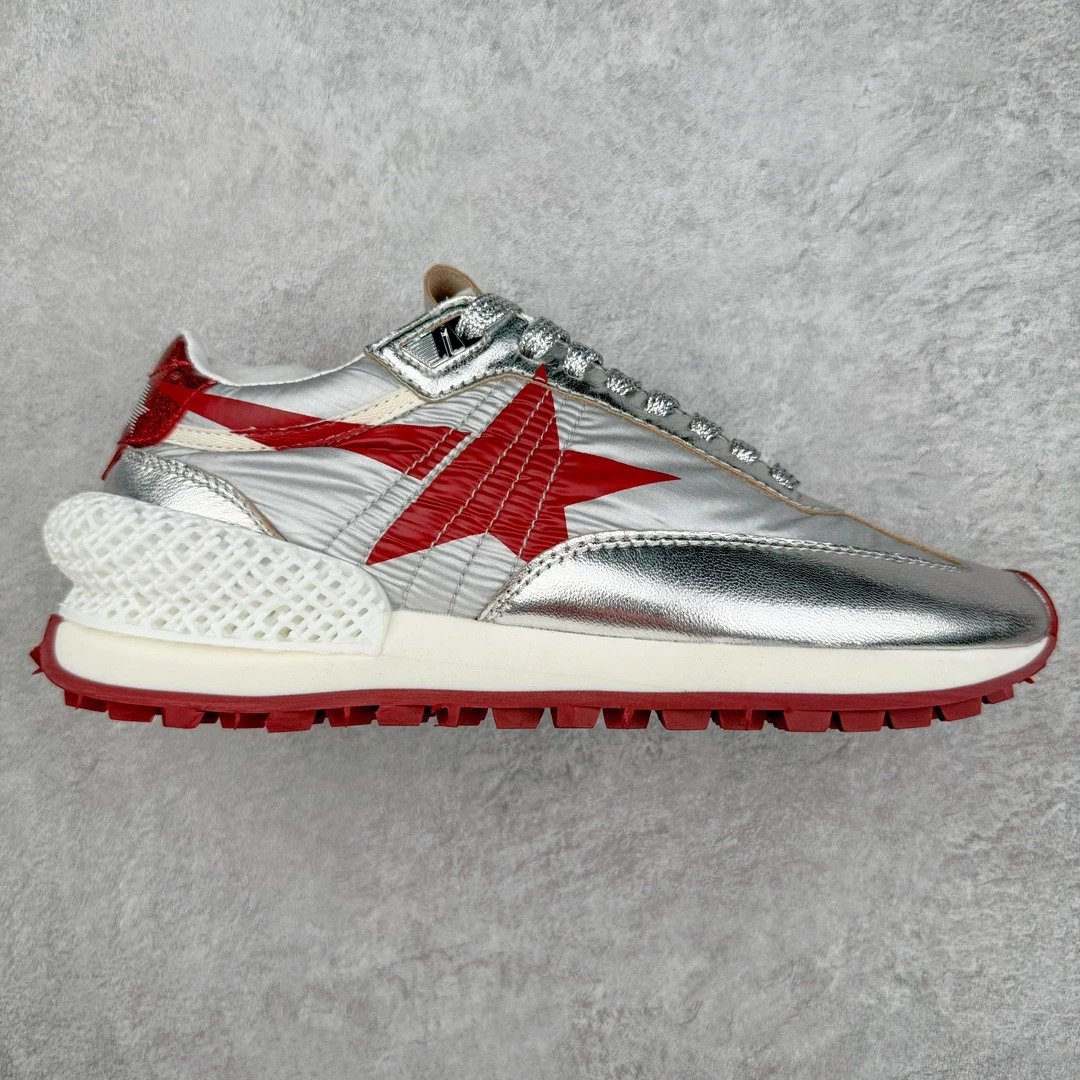 Golden Goose Sneakers Marathon — Silver Red