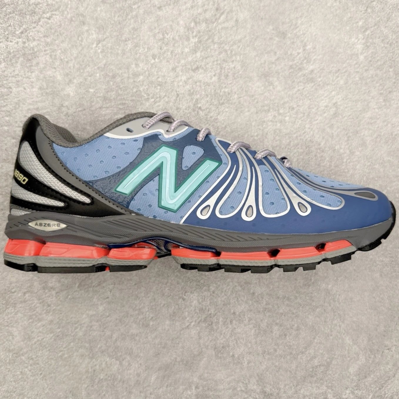 Unbranded Sneakers 1890 low-top mesh with segmented cushioning sole — Blue, gray, red
