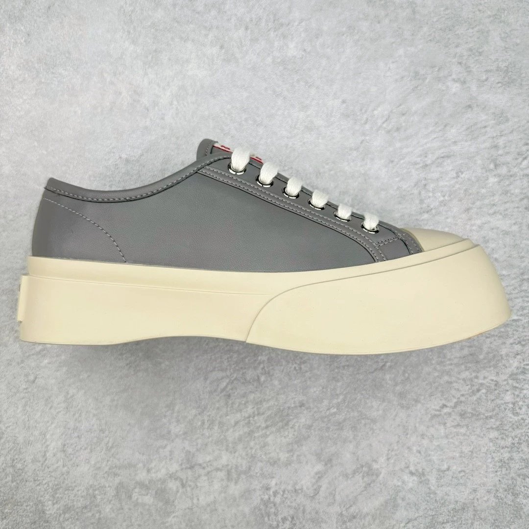 Unbranded Sneakers Platform Hook-and-Loop Mary Jane — Gray leather surface