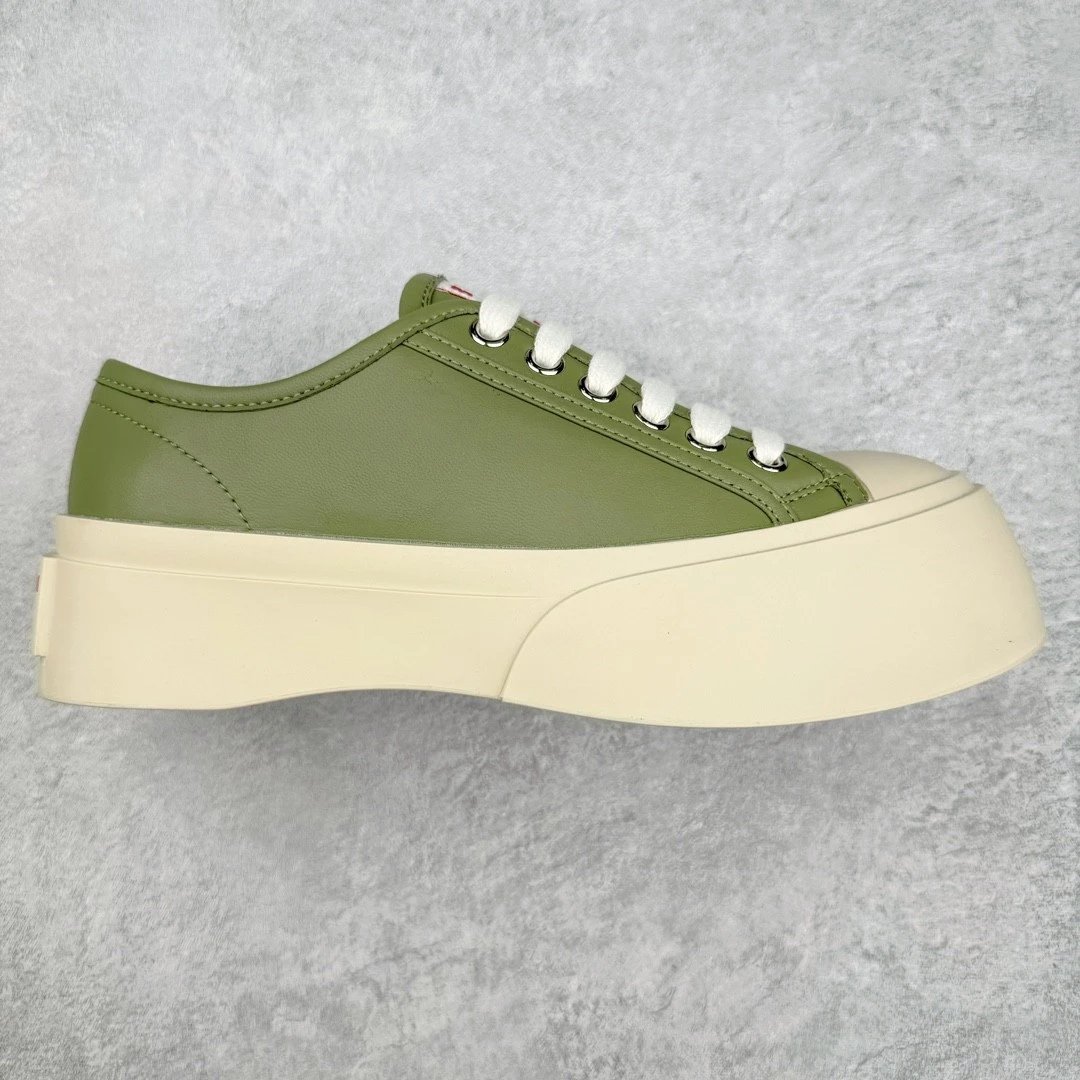 Unbranded Sneakers Platform Hook-and-Loop Mary Jane — green leather