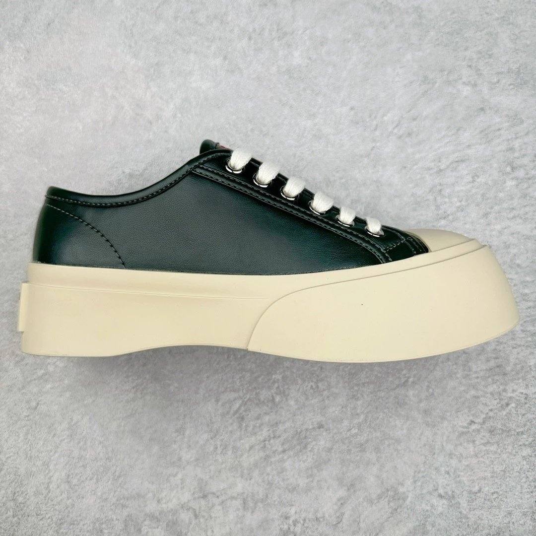 Unbranded Sneakers Platform Hook-and-Loop Mary Jane — Black leather surface