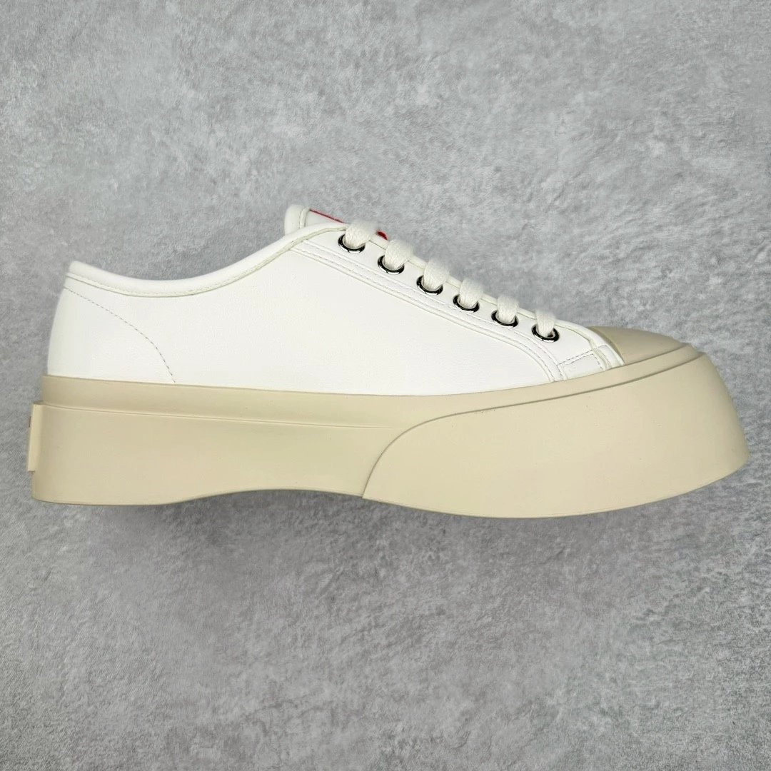 Unbranded Sneakers Platform Hook-and-Loop Mary Jane — white leather