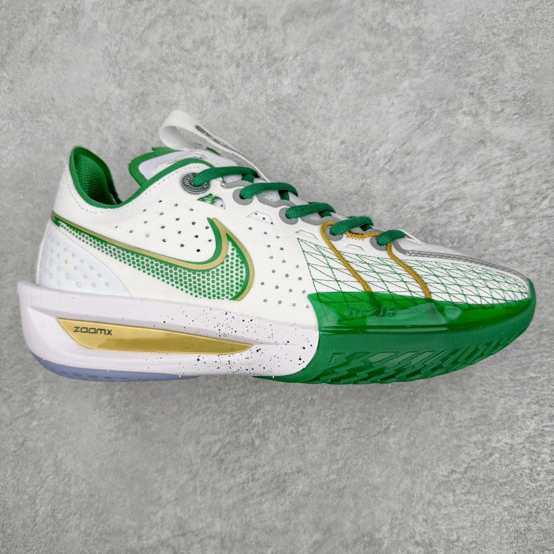Nike Sneakers Air Zoom GT Cut 3 Basketball Shoes — White and green