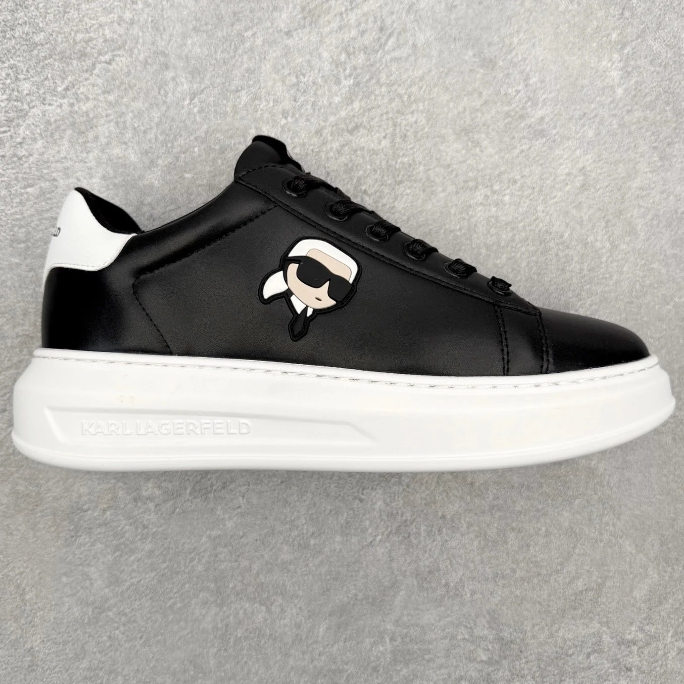 Karl Lagerfeld Sneakers K/Ikonik platform lace-up low-top — Black and white