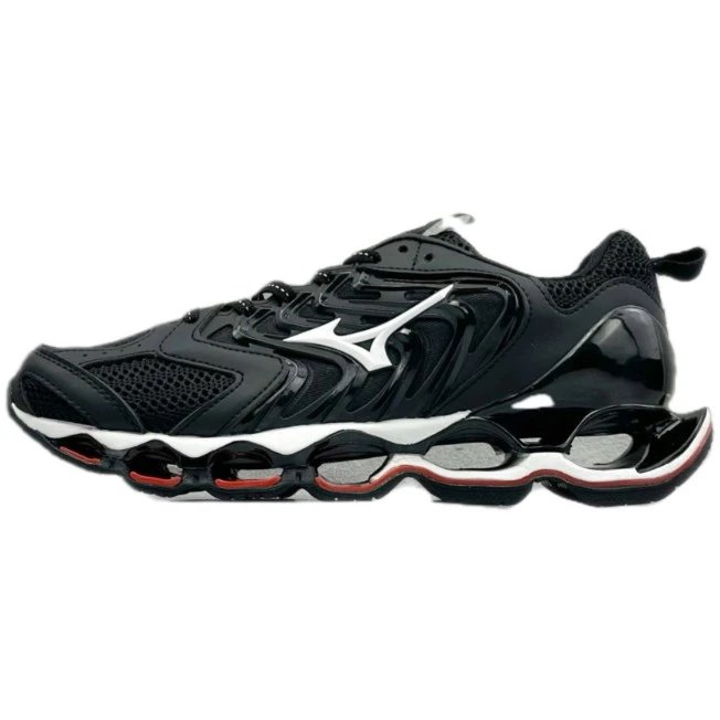 Mizuno Sneakers Wave Prophecy LS mechanical-cushioning — Black and red J1GC 258383