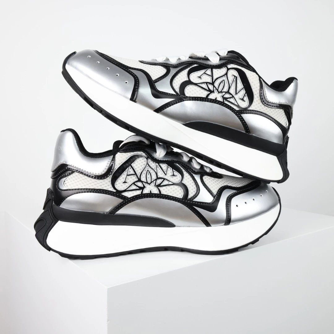 Alexander McQueen Sneakers Sprint Runner — Black silver